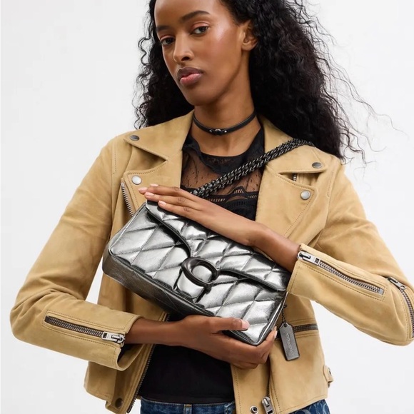 Coach Handbags - NWT Coach Quilted Metallic Tabby 26
